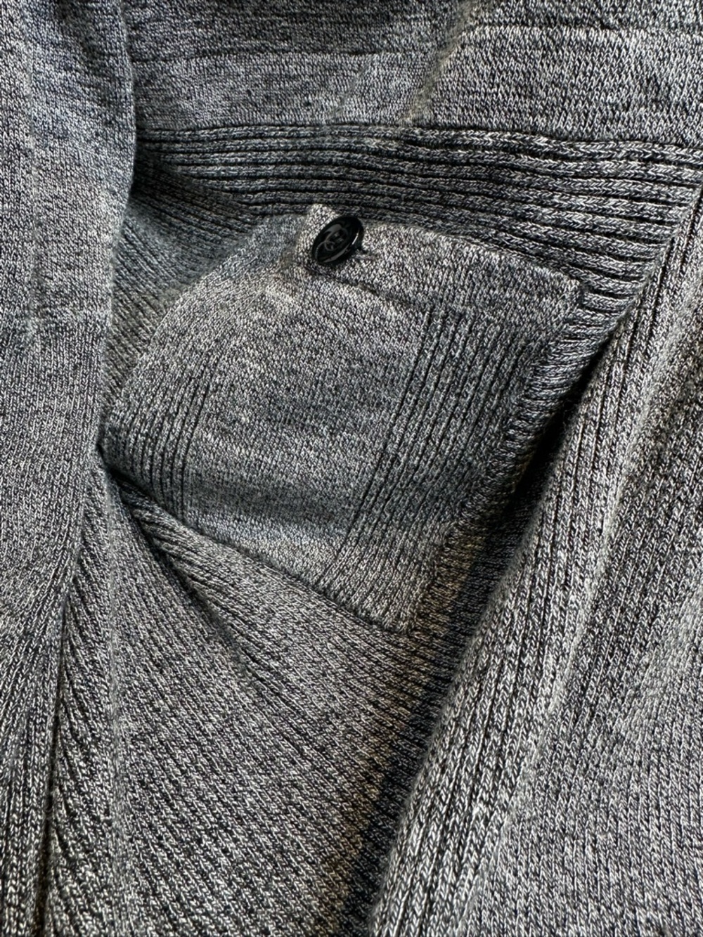 Chelsea & Theodore Heather Gray Shawl Collar Open Cardigan - Picture 4 of 10